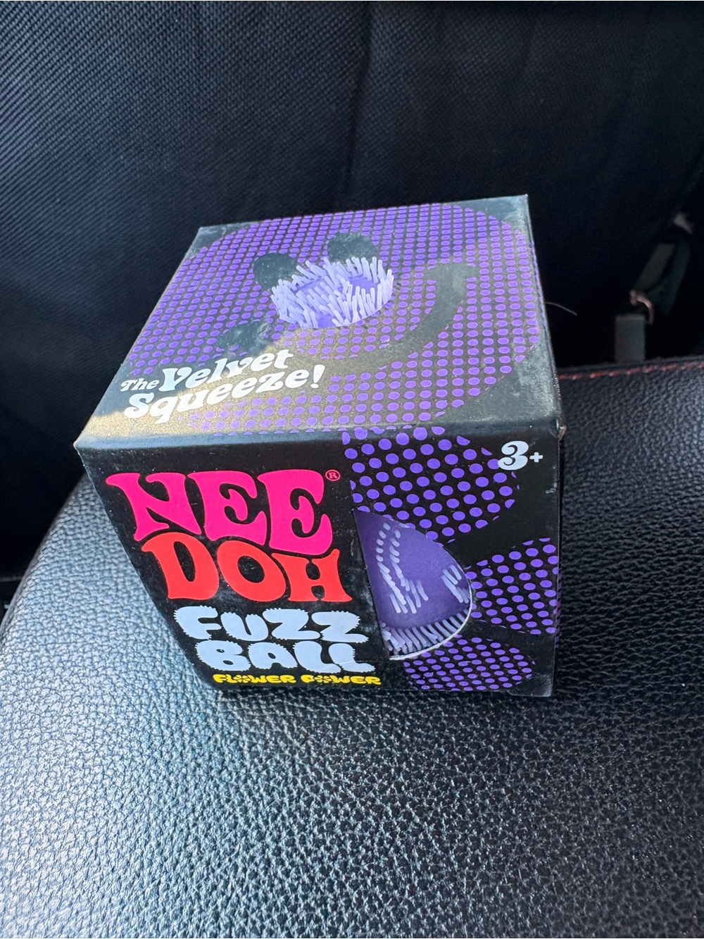 Nee Doh Purple Fuzz Ball Kids Toy - Velvet Squeeze